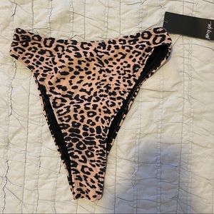 Leopard Print High Leg Bikini Bottom